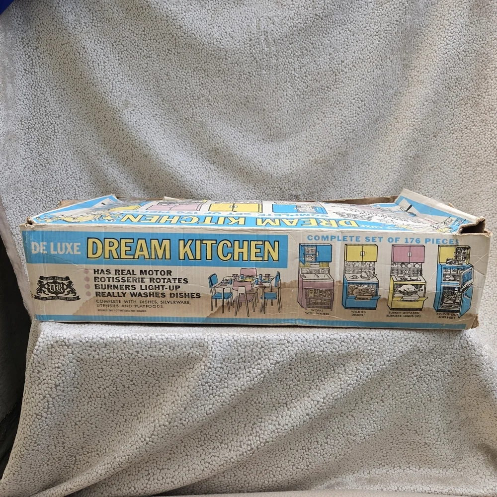 Luxe Pastel Dollhouse Kitchen Set Retro